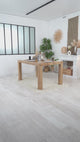 Lot de 2 fauteuils de salle à manger scandinaves avec accoudoirs en tissu mouton bouclette beige - CROMWELL