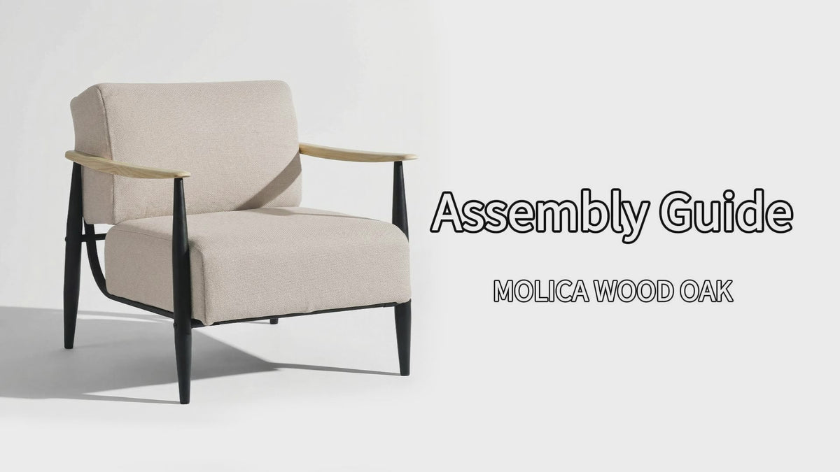 Fauteuil en tissu gris - MOLICA